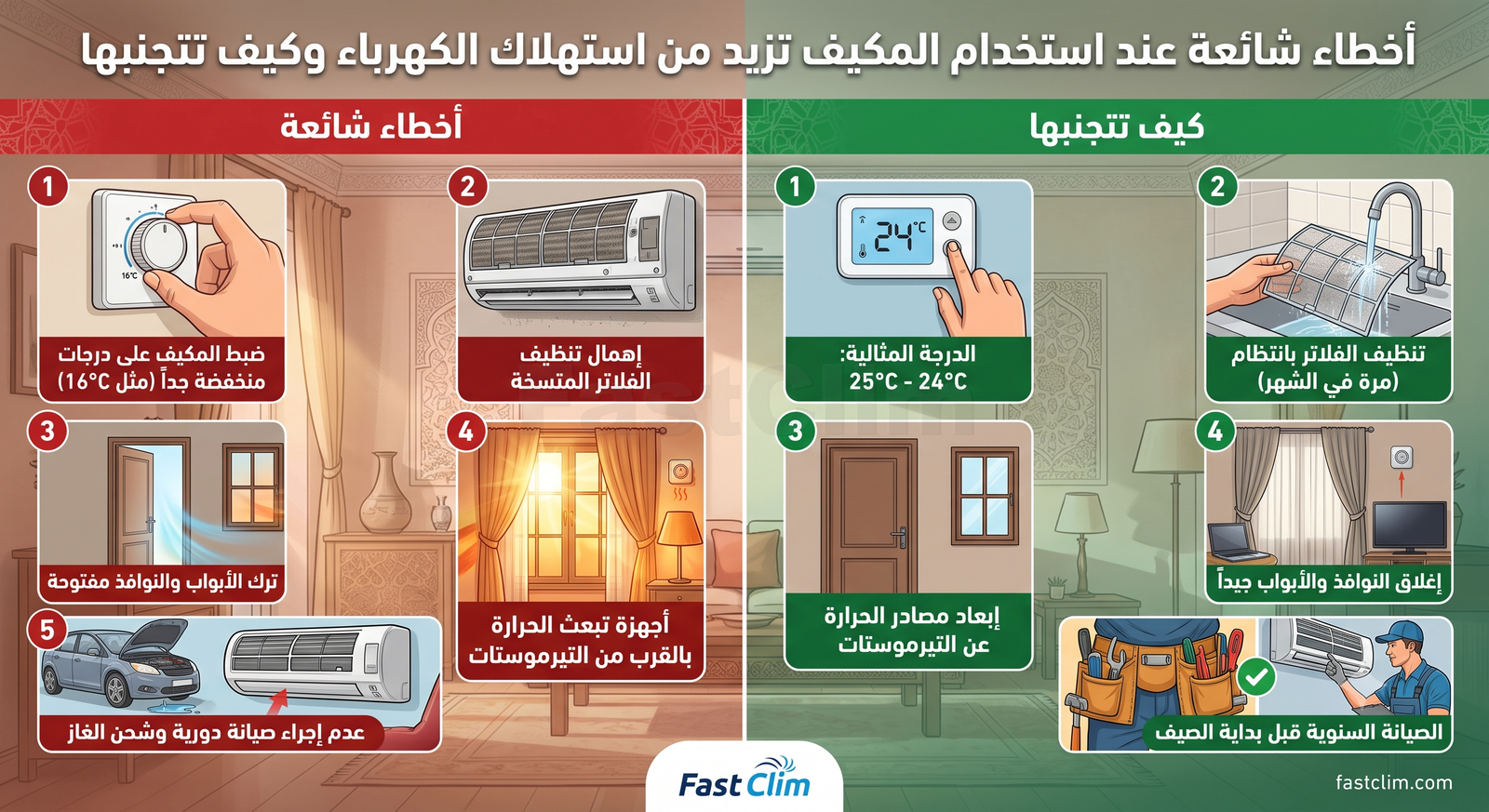 Les erreurs courantes d'utilisation du climatiseur qui augmentent votre facture d'électricité (et comment les éviter)